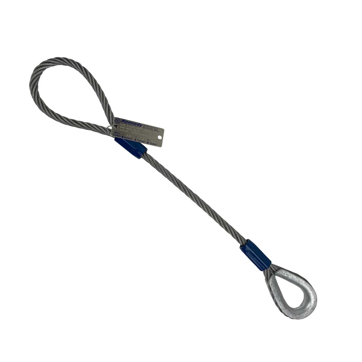 KWRS Galvanized Single Leg Wire Rope Slings