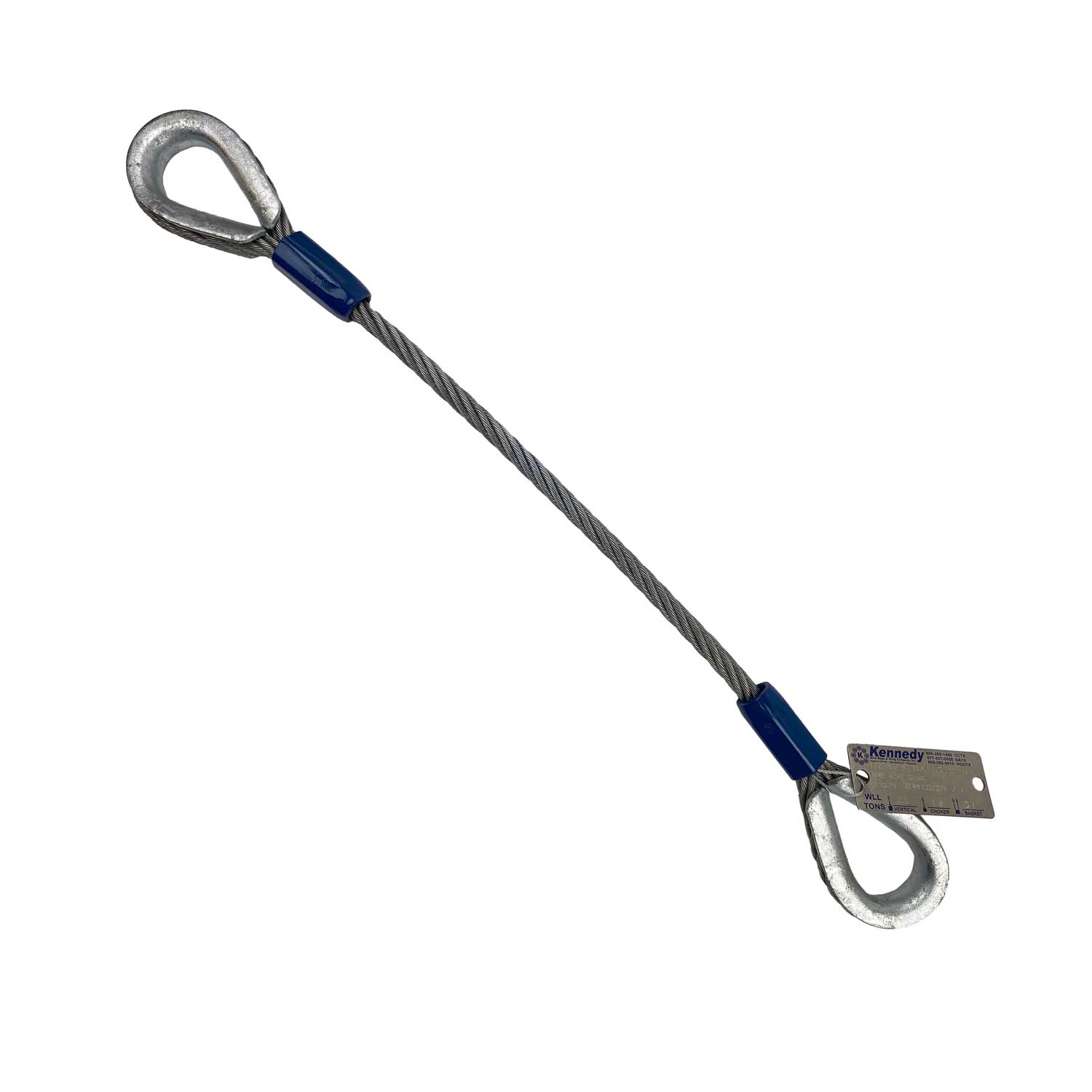 KWRS Galvanized Single Leg Wire Rope Slings